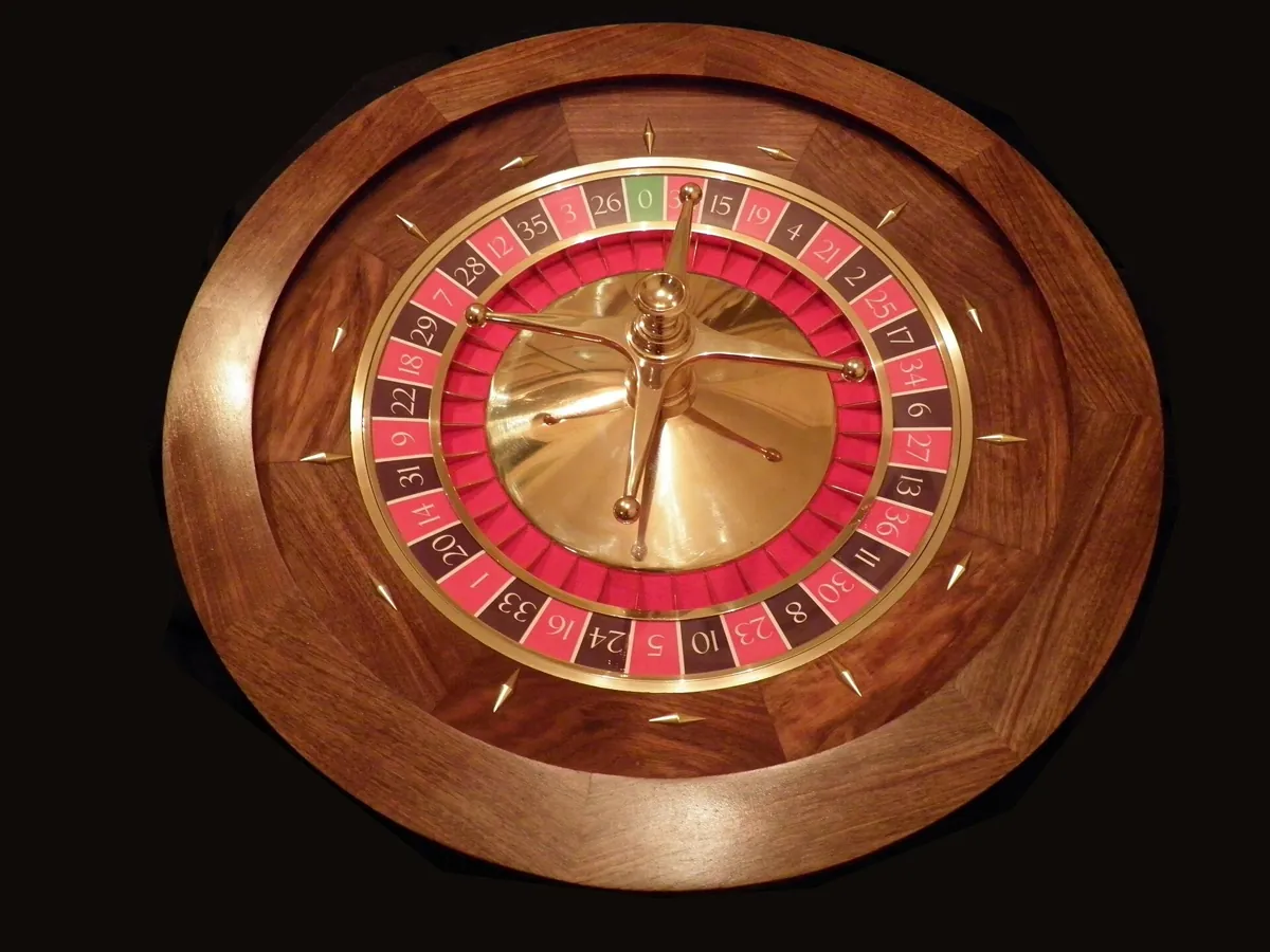 Cylindre de roulette dans un casino